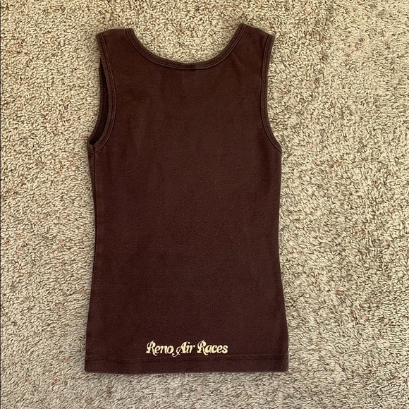 GIRLS brown RENO AIR RACES RARA tank top 10-12 - Picture 6 of 8